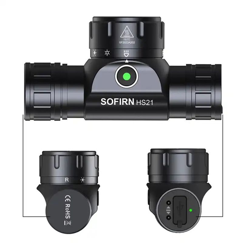 Hodelykt Sofirn HS21 2200lumens, USB-C oppladbar 18650, IP65