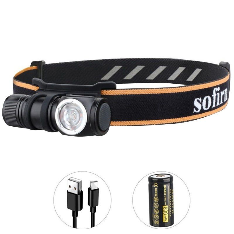 Hodelykt Sofirn HS10 1100lumens, USB-C oppladbar, IP68